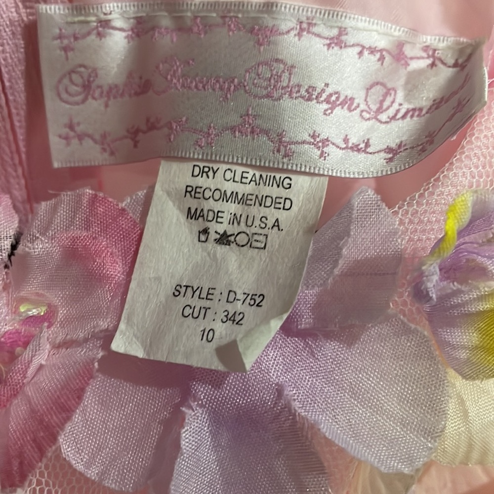 Pink tulle kids gown - Picture 4 of 4